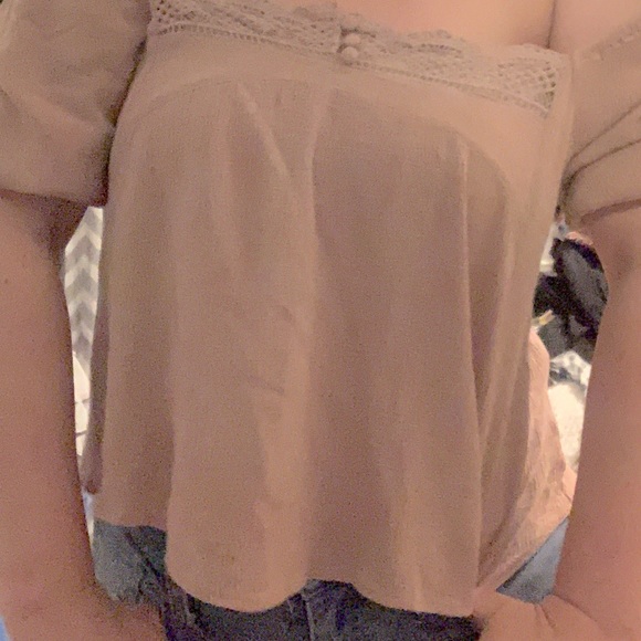 •Small Peasant Style Perfect Nude Blouse by Addie• - Picture 2 of 4